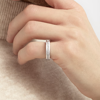 [Angela Jewellery]ZERO 1 ONE-BAND PAVED DIAMONDS ON THE SPIRAL RING