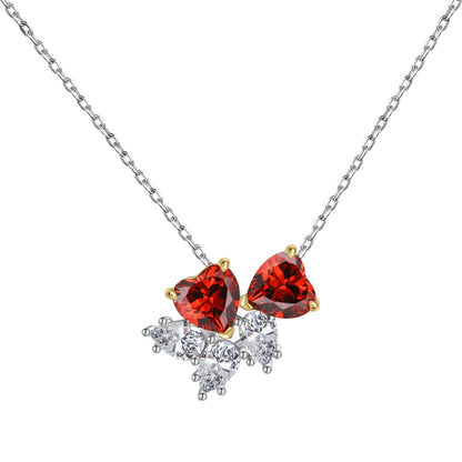 Angela Jewelry]Zierliche rote Herzkette