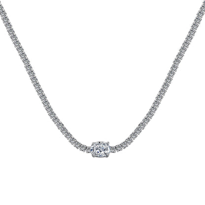 Angela Jewelry]1,0 Karat glänzende Halskette im Ovalschliff