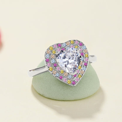 Angela Jewelry]Zarter, überschwänglicher Ehering in Herzform