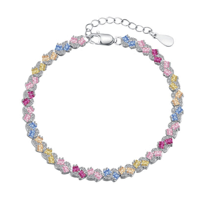 Angela Jewelry]Verziertes buntes Party-Armband in Blumenform