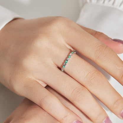 Angela Jewelry] Funkelnder, lebendiger Ring in runder Form für den Alltag