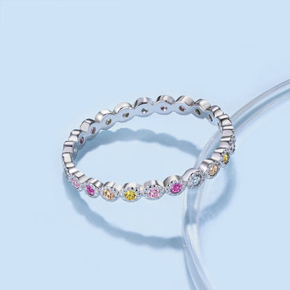 Angela Jewelry]Strahlend funkelnder Alltagsring im Rundschliff