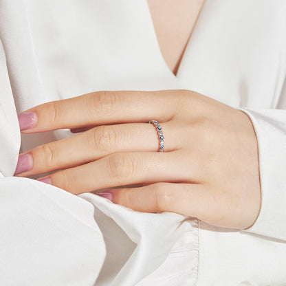 Angela Jewelry] Funkelnder, lebendiger Ring in runder Form für den Alltag