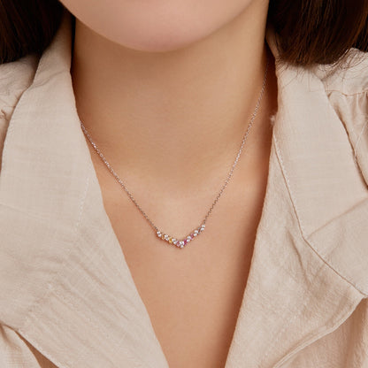 Angela Jewelry]Schillernde Regenbogen-Halskette