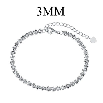 Angela Jewelry]Verziertes, funkelndes Armband im Rundschliff für den Alltag