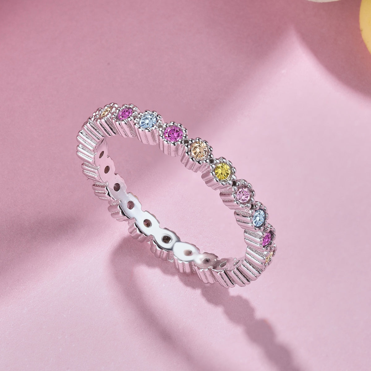Angela Jewelry]Einzigartiger funkelnder Alltagsring im Rundschliff