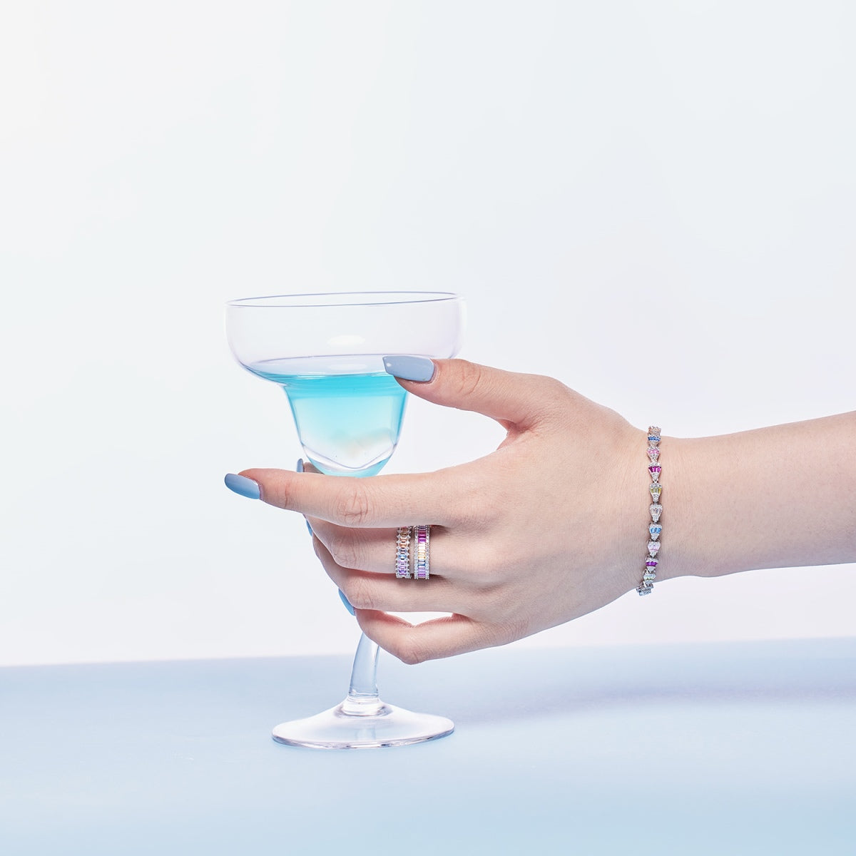 Angela Jewelry]Zierlicher Kaleidoskop-Ring im Smaragdschliff