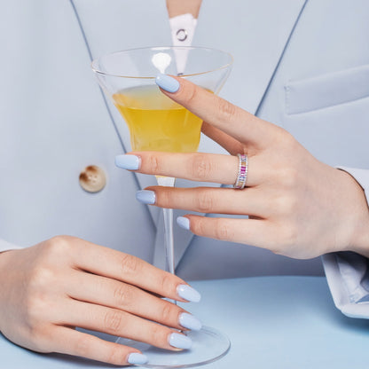 Angela Jewelry]Zierlicher Kaleidoskop-Ring im Smaragdschliff