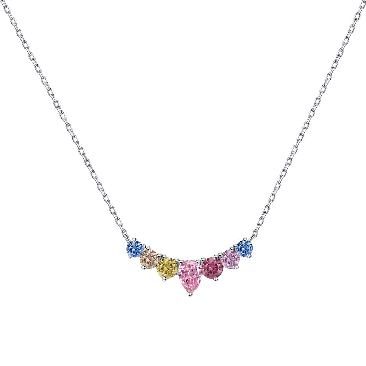 Angela Jewelry]Zierliche bunte Herzkette