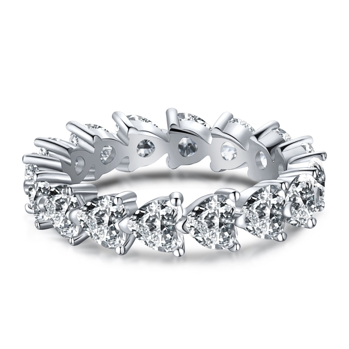 Angela Jewelry]0,25 Karat Radiant Romance Herzschliff-Liebhaberring