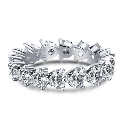 Angela Jewelry]0,25 Karat Radiant Romance Herzschliff-Liebhaberring