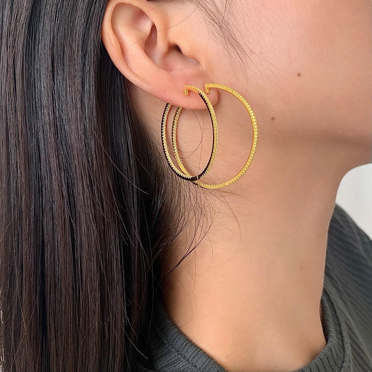 アンジェラジュエリー]人気のラージフープピアス