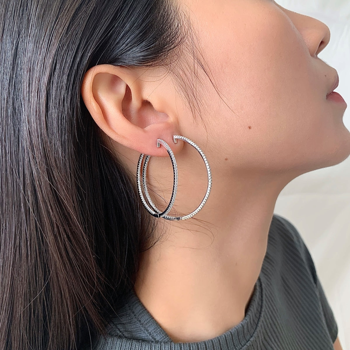 アンジェラジュエリー]人気のラージフープピアス