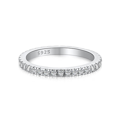 Angela Jewelry]Zarter funkelnder Alltagsring im Rundschliff