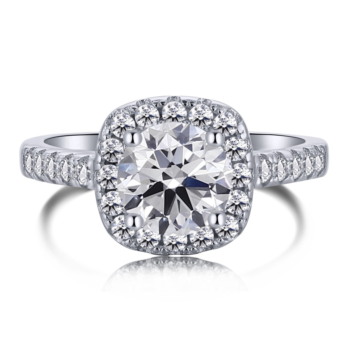 Angela Jewelry]Schillernder, strahlender Ehering im Rundschliff