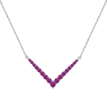 Angela Jewelry]Verzierte Halskette mit rundem Schliff