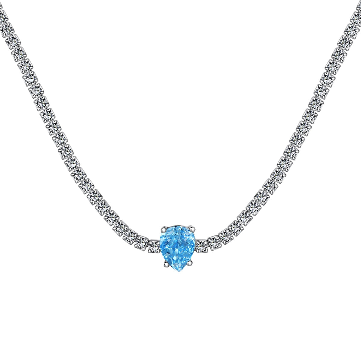 Angela Jewelry]1,0 Karat Einzigartige Birnenschliff-Tenniskette
