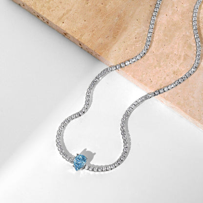 Angela Jewelry]1,0 Karat Einzigartige Birnenschliff-Tenniskette