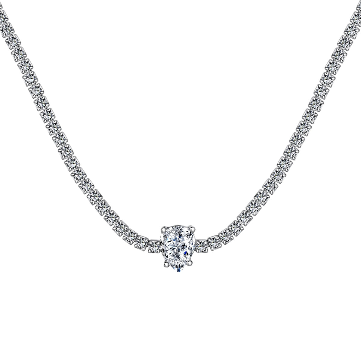 Angela Jewelry]1,0 Karat Einzigartige Birnenschliff-Tenniskette