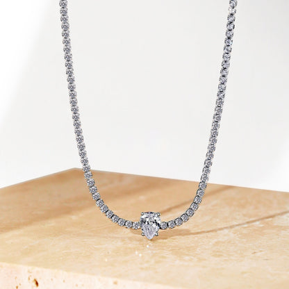 Angela Jewelry]1,0 Karat Einzigartige Birnenschliff-Tenniskette
