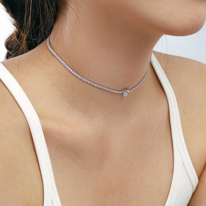 Angela Jewelry]1,0 Karat Einzigartige Birnenschliff-Tenniskette