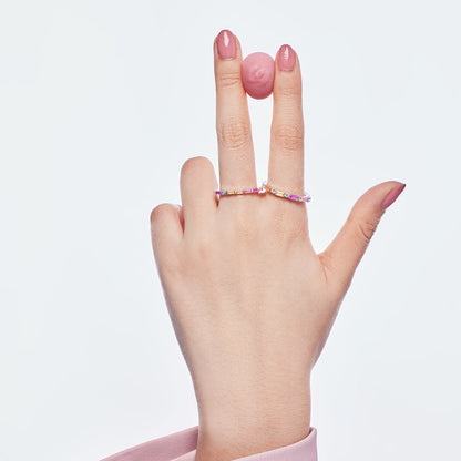 Angela Jewelry]Exquisiter mehrfarbiger Smaragdschliff-Tagesring