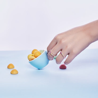 Angela Jewelry]Exquisiter mehrfarbiger Smaragdschliff-Tagesring