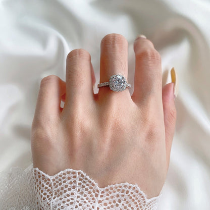 Angela Jewelry]Schillernder, strahlender Ehering im Rundschliff