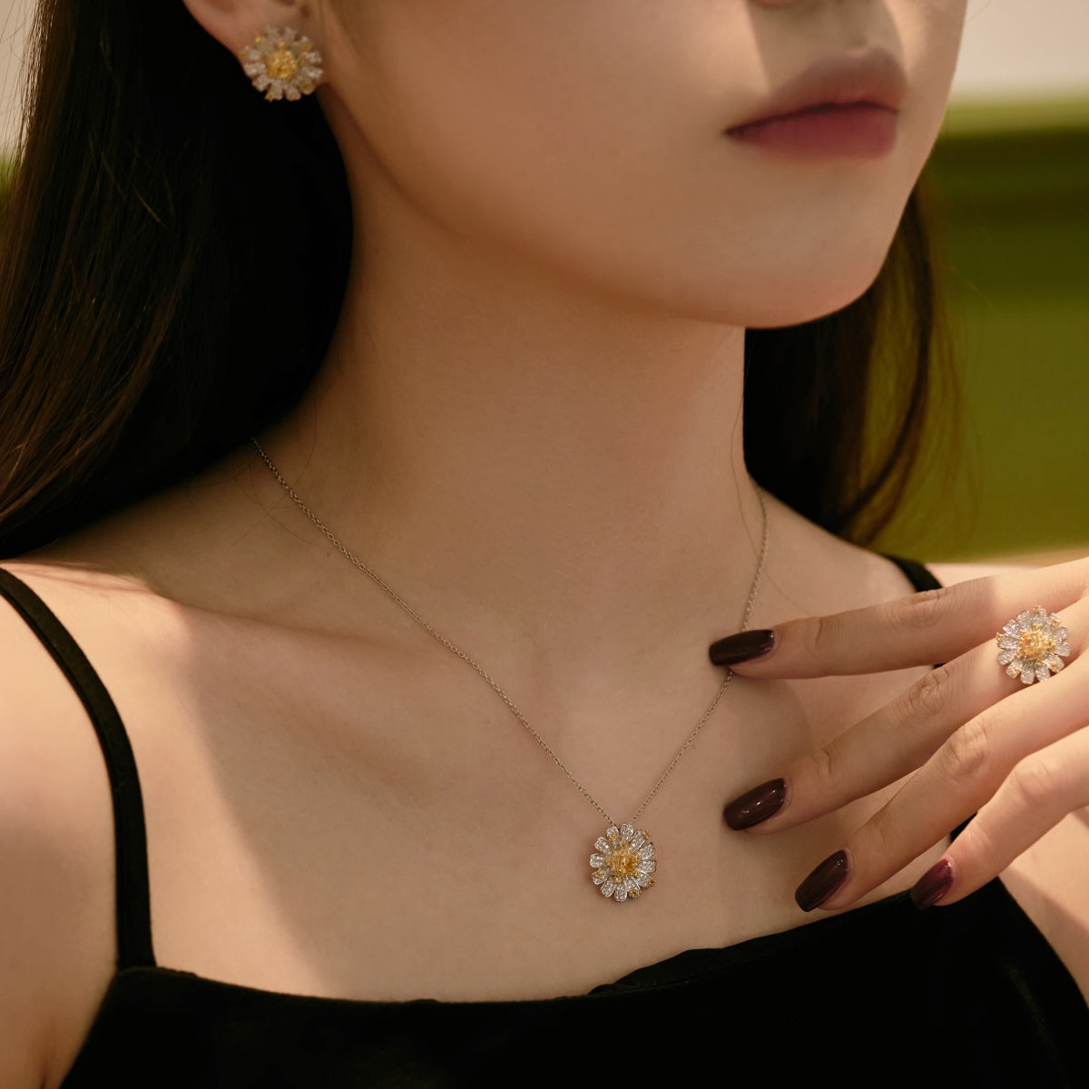 Angela Jewelry]Exquisite Gänseblümchen-Halskette