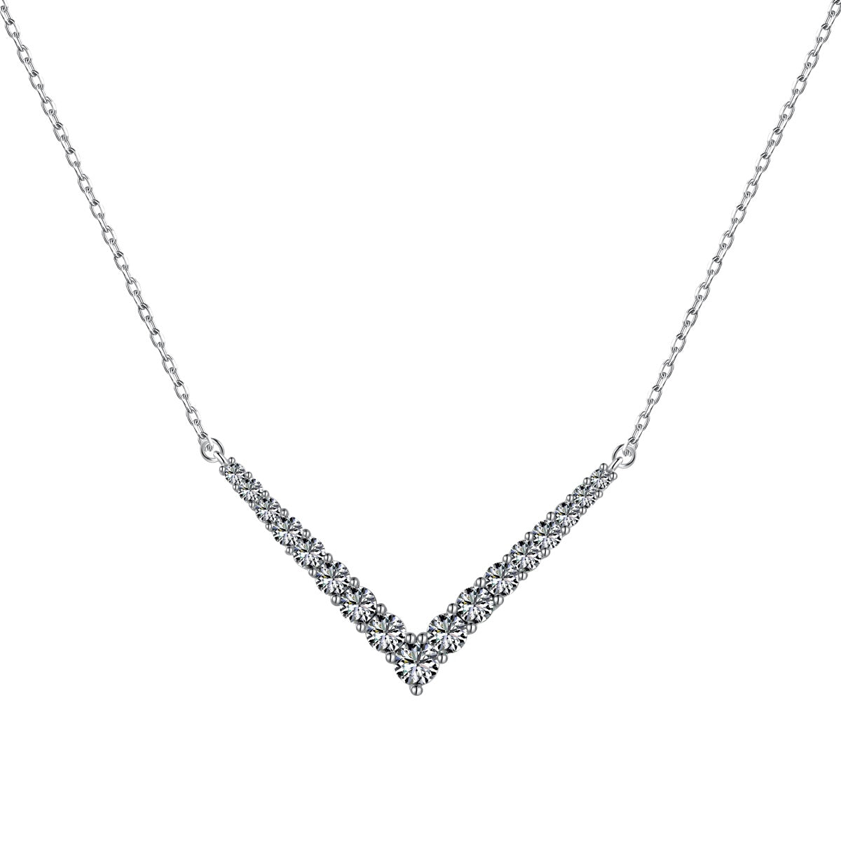 Angela Jewelry]Verzierte Halskette mit rundem Schliff
