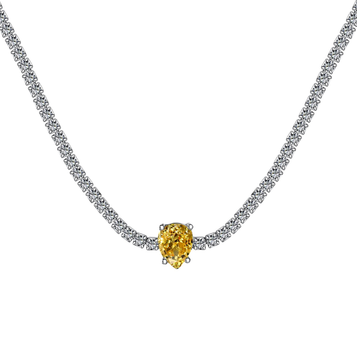 Angela Jewelry]1,0 Karat Einzigartige Birnenschliff-Tenniskette
