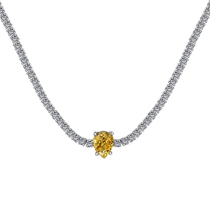 Angela Jewelry]1,0 Karat Einzigartige Birnenschliff-Tenniskette
