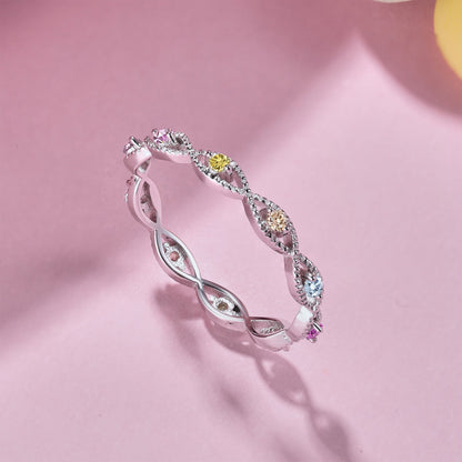 Angela Jewelry]Eleganter, energetischer Ring im Rundschliff für den Alltag