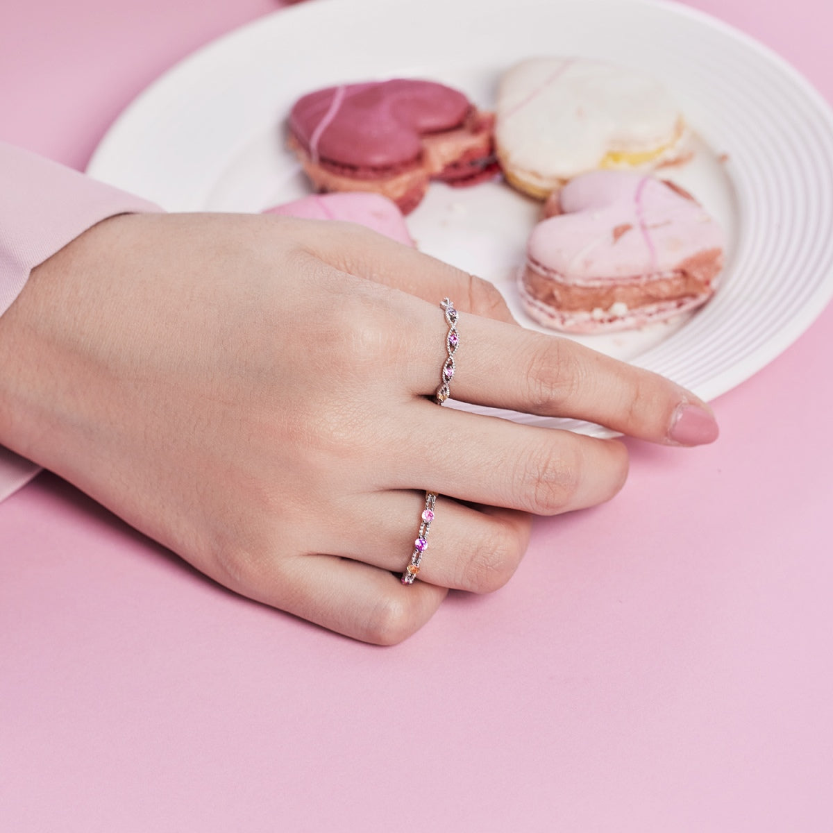 Angela Jewelry]Eleganter, energetischer Ring im Rundschliff für den Alltag
