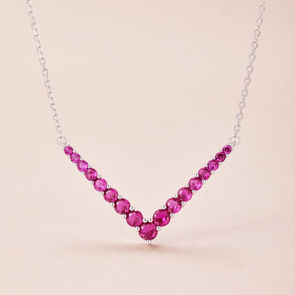 Angela Jewelry]Verzierte Halskette mit rundem Schliff