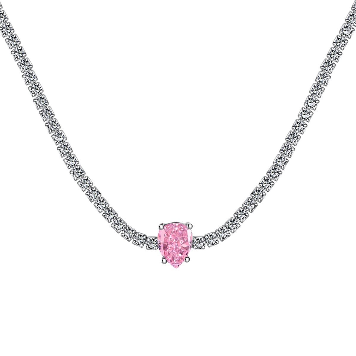 Angela Jewelry]1,0 Karat Einzigartige Birnenschliff-Tenniskette