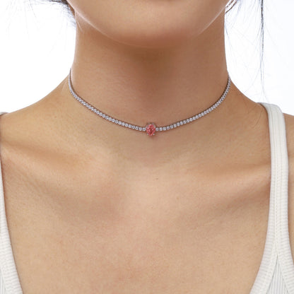 Angela Jewelry]1,0 Karat Einzigartige Birnenschliff-Tenniskette