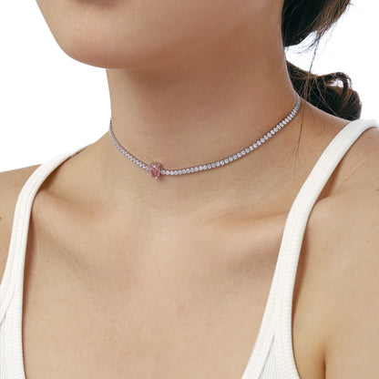Angela Jewelry]1,0 Karat Einzigartige Birnenschliff-Tenniskette