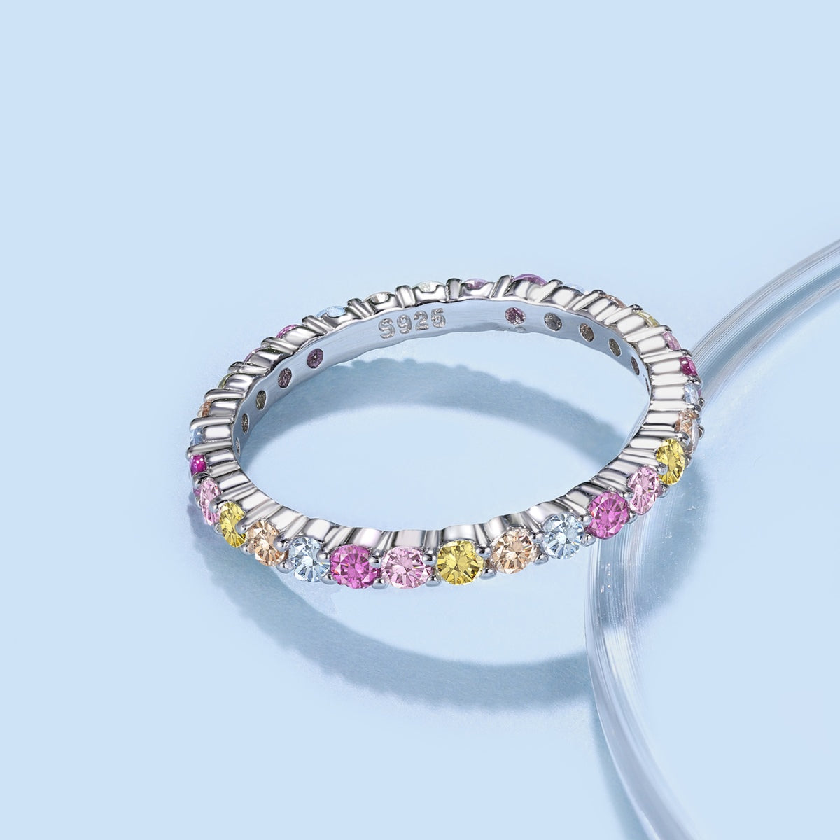 Angela Jewelry]Eleganter, lebendiger, runder Schliff-Tagesring