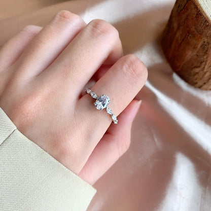 Angela Jewelry]0,75 Karat luxuriöser, lebendiger, länglicher Kissenschliff-Tagesring