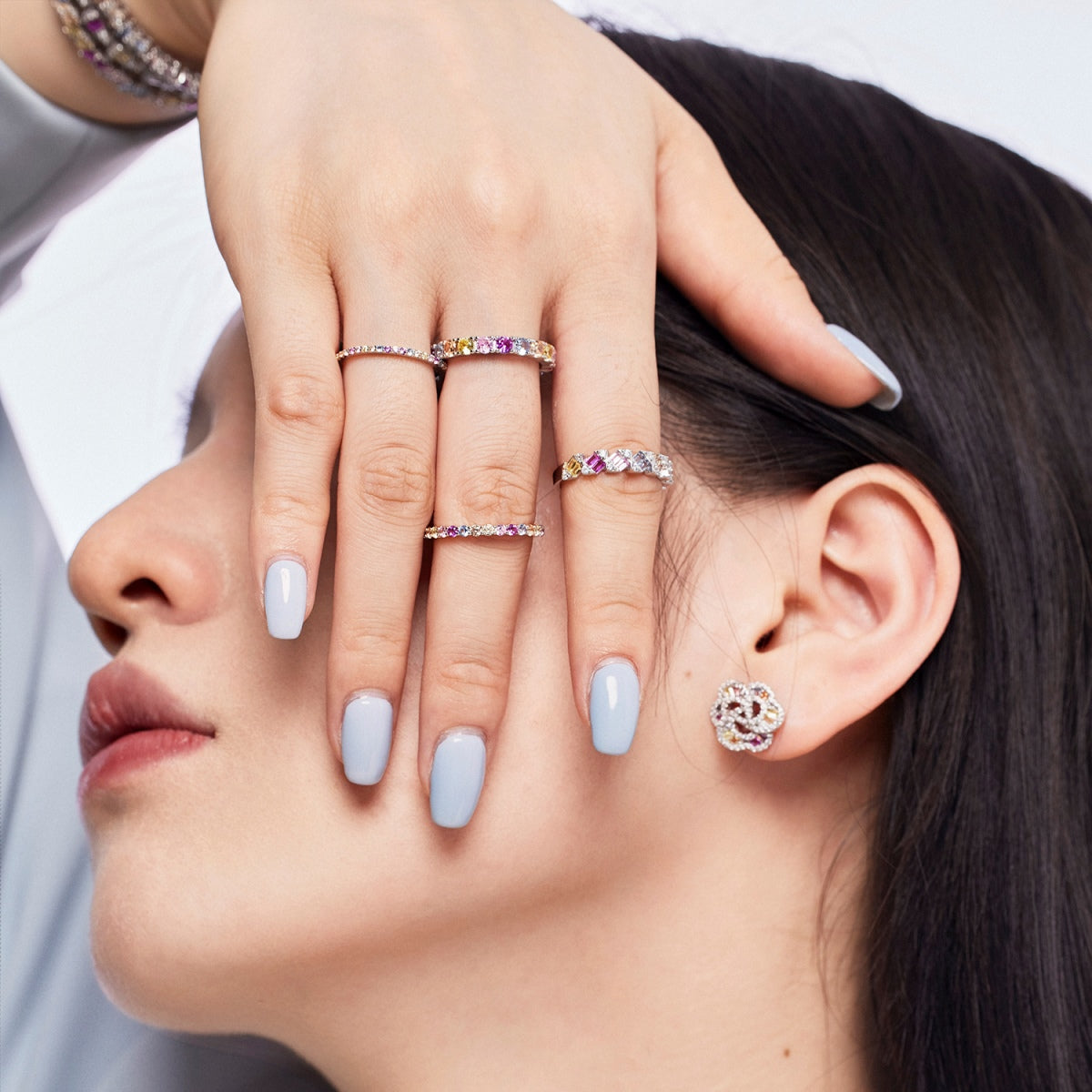 Angela Jewelry]Einzigartiger funkelnder Alltagsring im Rundschliff