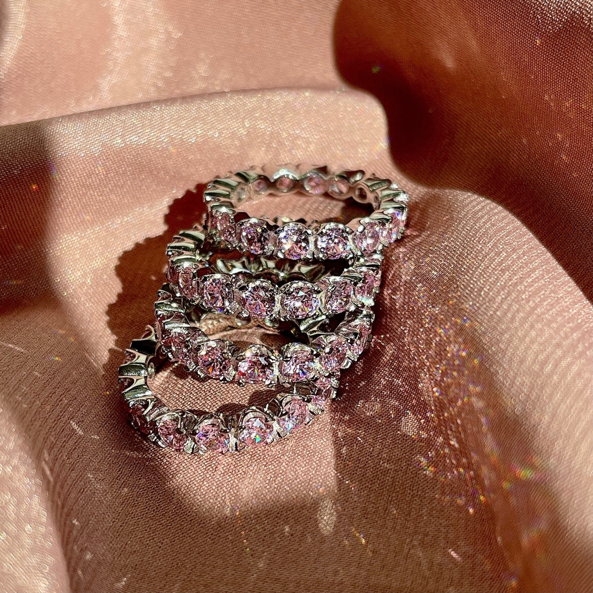 Angela Jewelry]Eternity Tennisring im Rundschliff