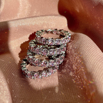 Angela Jewelry]Eternity Tennisring im Rundschliff