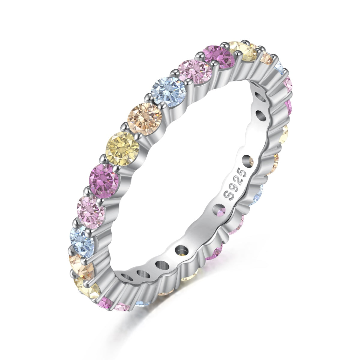 Angela Jewelry]Eleganter, lebendiger, runder Schliff-Tagesring