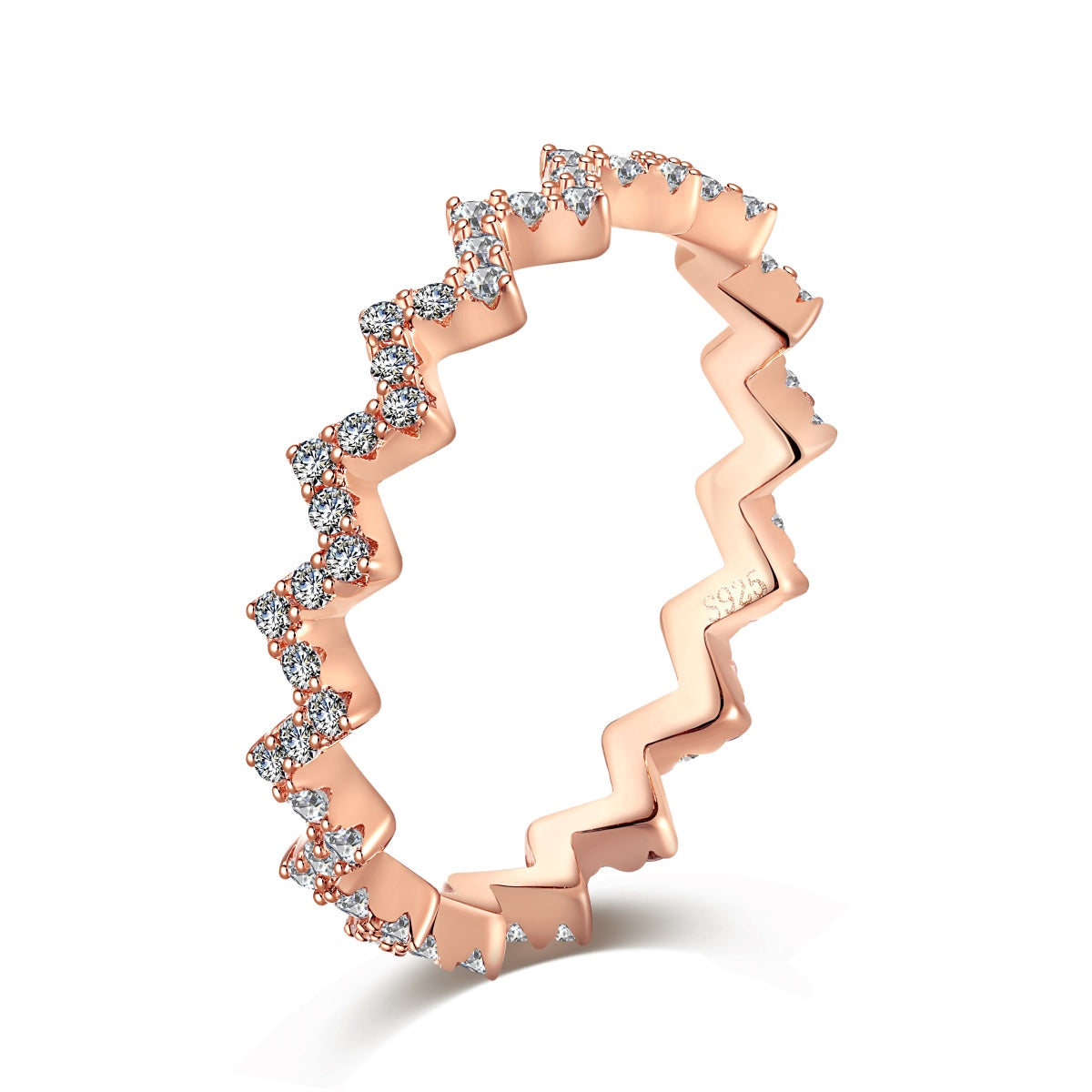 Angela Jewelry]Zarter, bezaubernder Ring in Wellenform für den Alltag