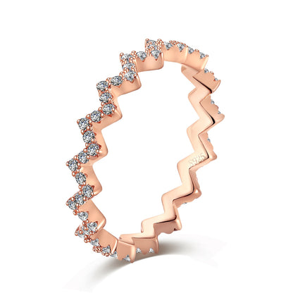 Angela Jewelry]Zarter, bezaubernder Ring in Wellenform für den Alltag