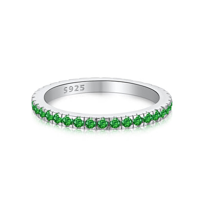 Angela Jewelry]Zarter funkelnder Alltagsring im Rundschliff