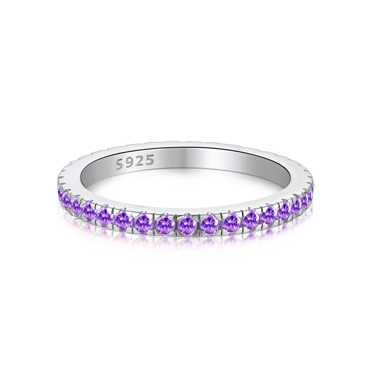 Angela Jewelry]Zarter funkelnder Alltagsring im Rundschliff