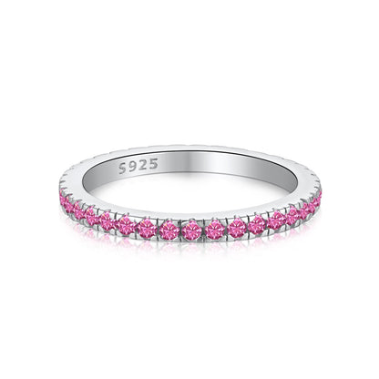Angela Jewelry]Zarter funkelnder Alltagsring im Rundschliff